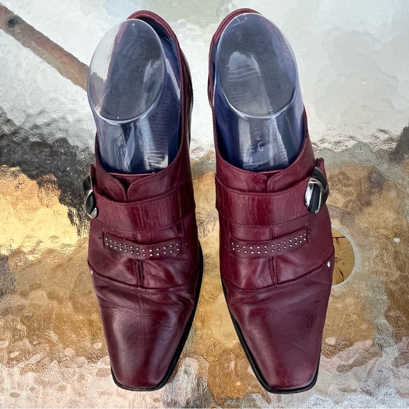 Dorking by Fluchos Merlot Slip On Block Heel Shoes - Picture 2 of 16